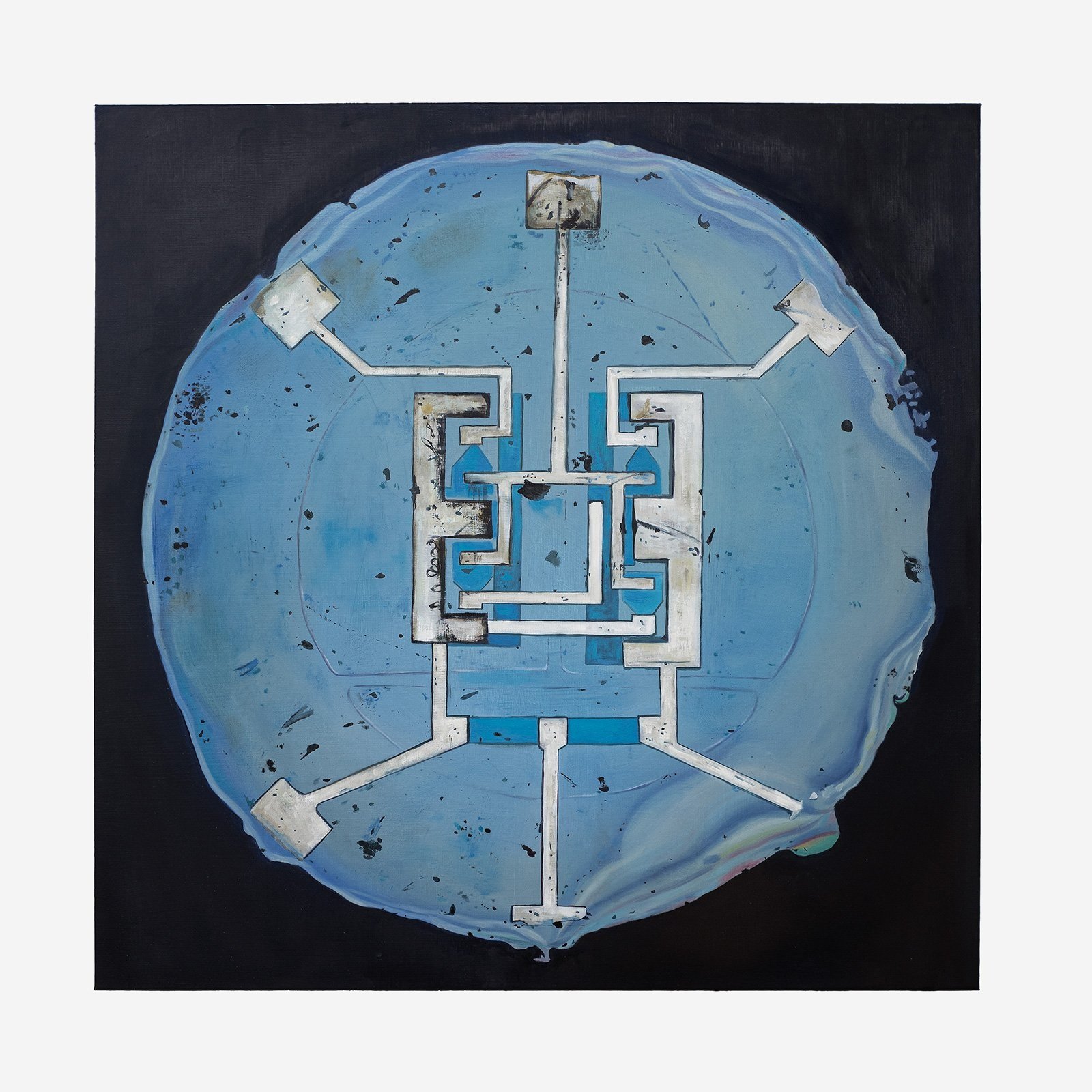   Logic Circuit , 2022  Oil on linen  76 x 76 cm (36 x 36 in) 