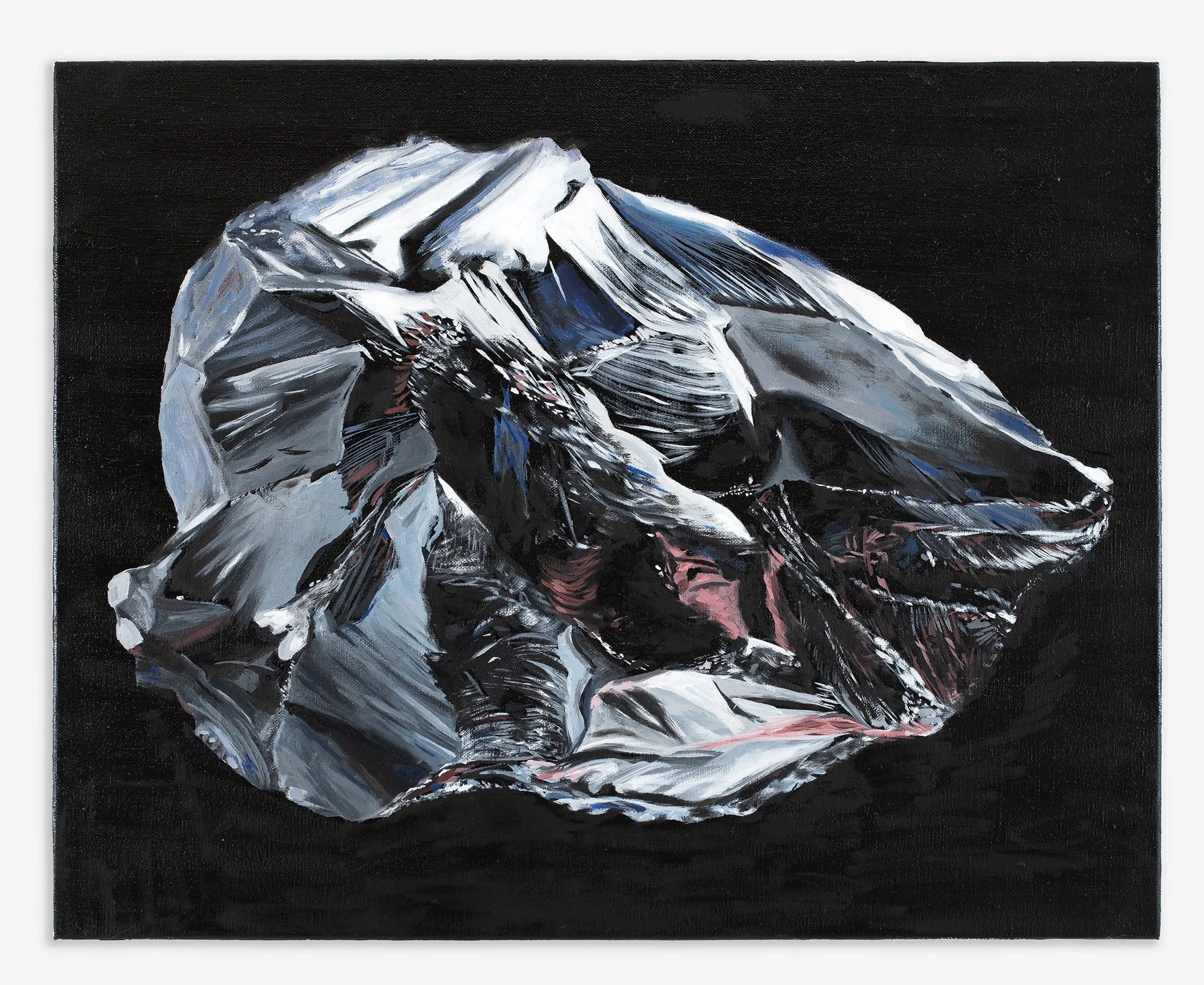   Silicon , 2021 Oil on linen 40.6 x 50.8 cm (16 x 20 in)  The late 20th to early 21st centuries are often referred to as the Silicon Age, marking a period profoundly shaped by the element silicon's pivotal role in global development. Highly purified