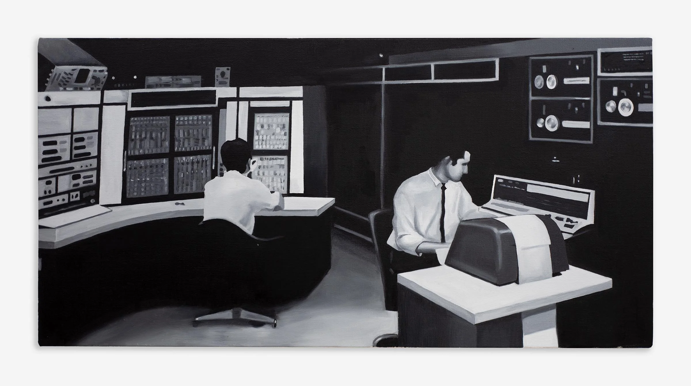   DEC's PDP-10 , 2021  Oil on linen 31 x 61 cm (12 x 24 in)   