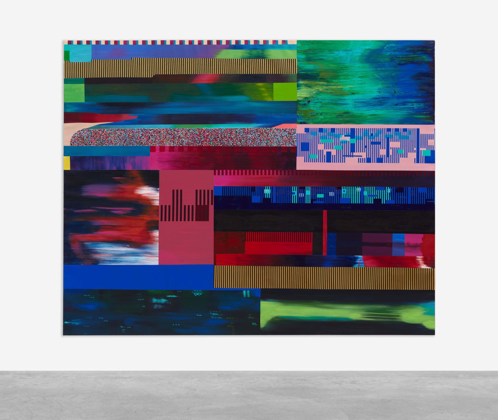   THE GLITCH , 2023  Oil and acrylic on linen  193 x 244 cm (76 x 96 in) 