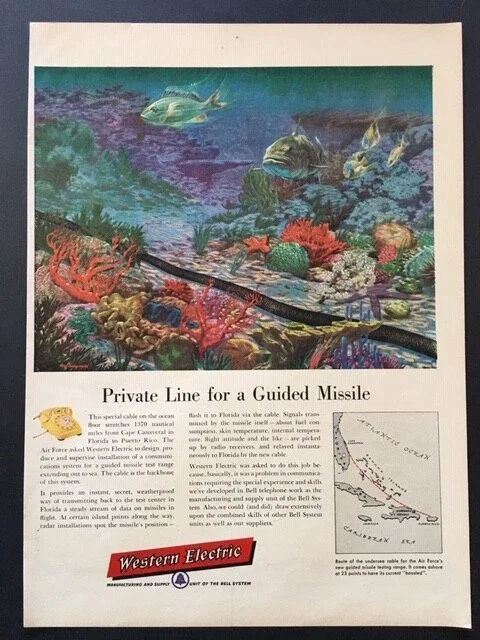 1956 AD Western Electric Undersea Communications Cable to track Missles.webp