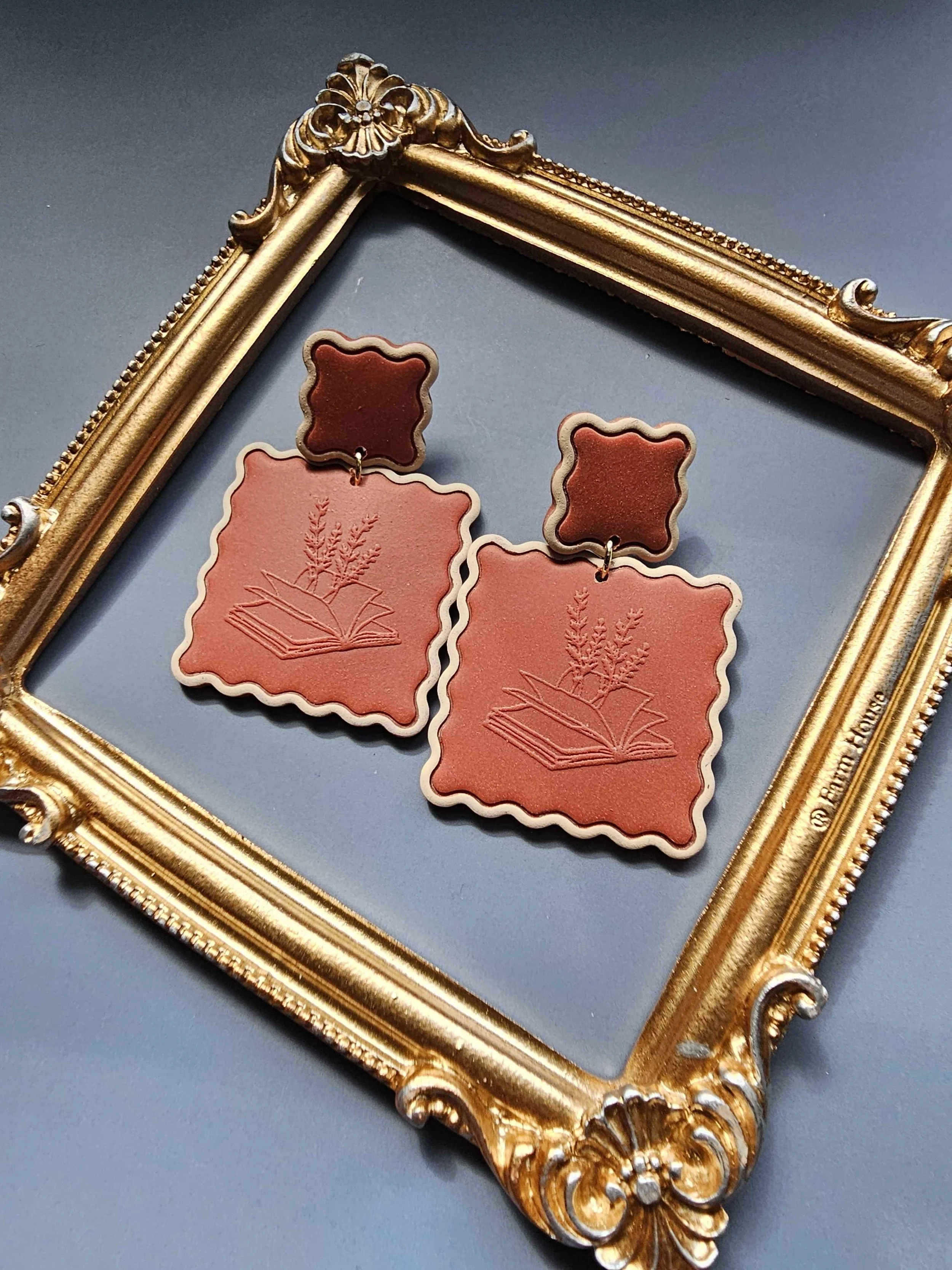 Terracotta Bookish Dangle
