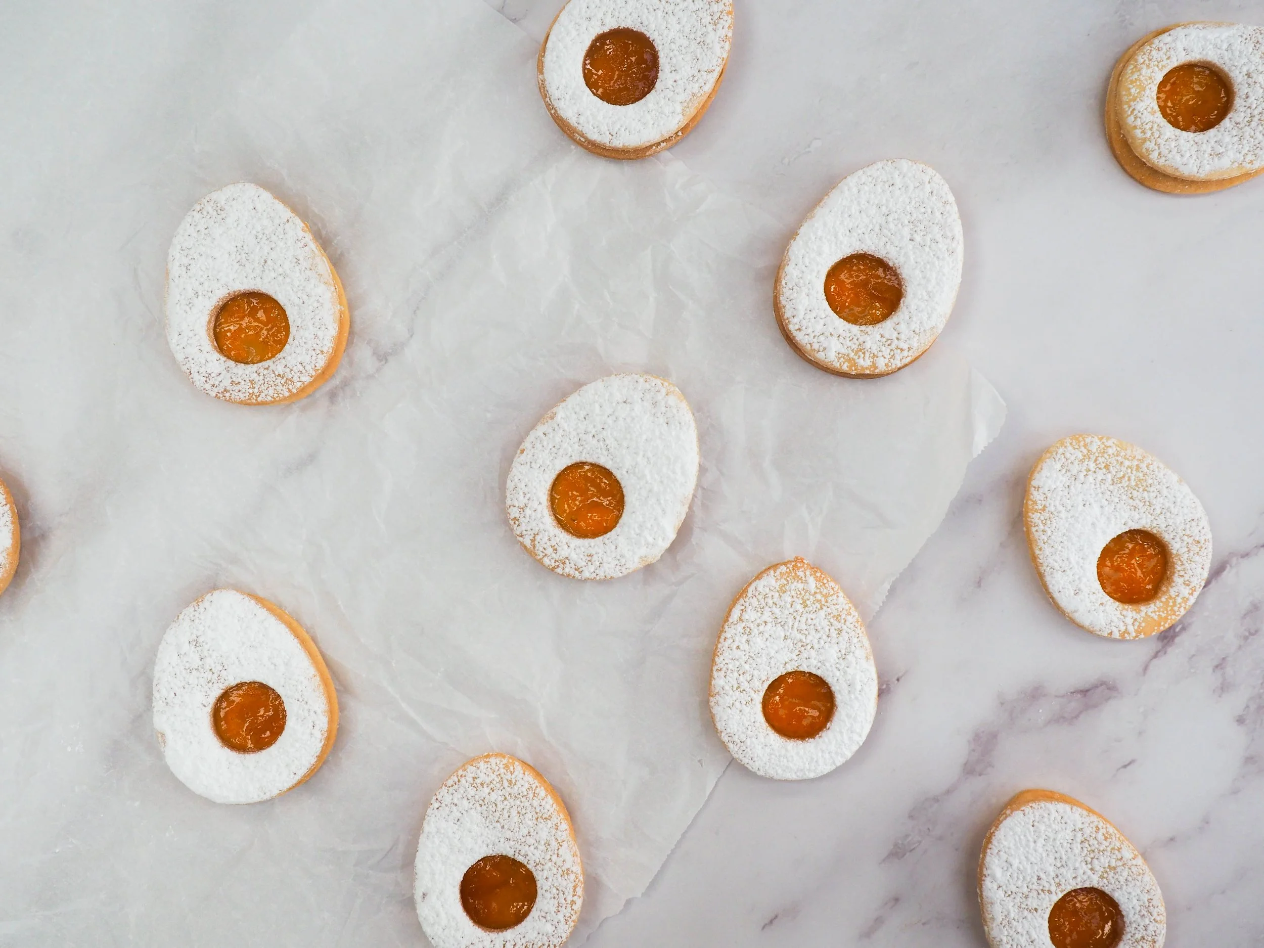 Easter Egg Linzer Cookies
