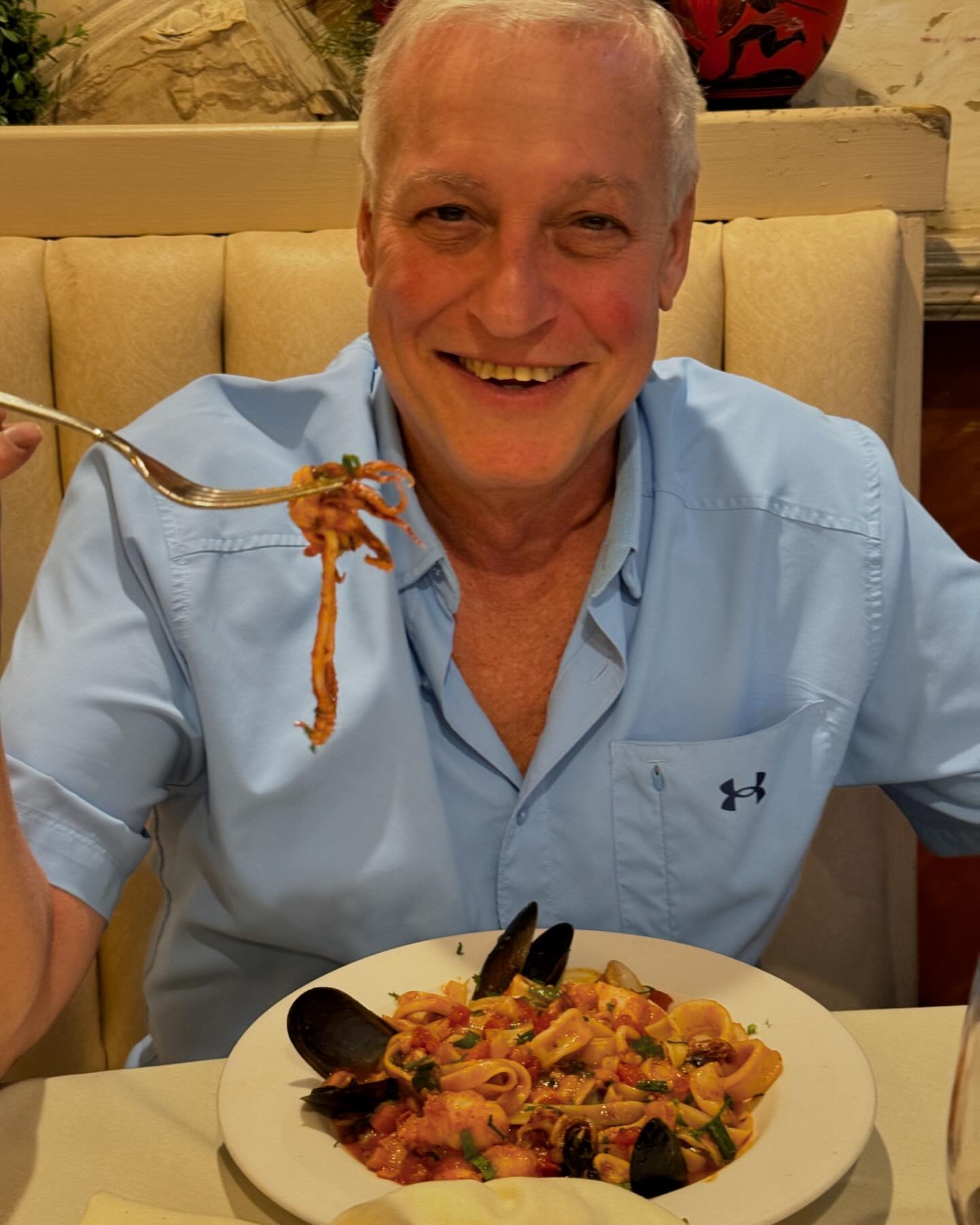Yesterday we celebrated my favorite guy at his favorite restaurant @lucianositalianrestaurant with his favorite meal #fruittidimare.  Happy Birthday Phil!  Cheers to many more!! XOXO