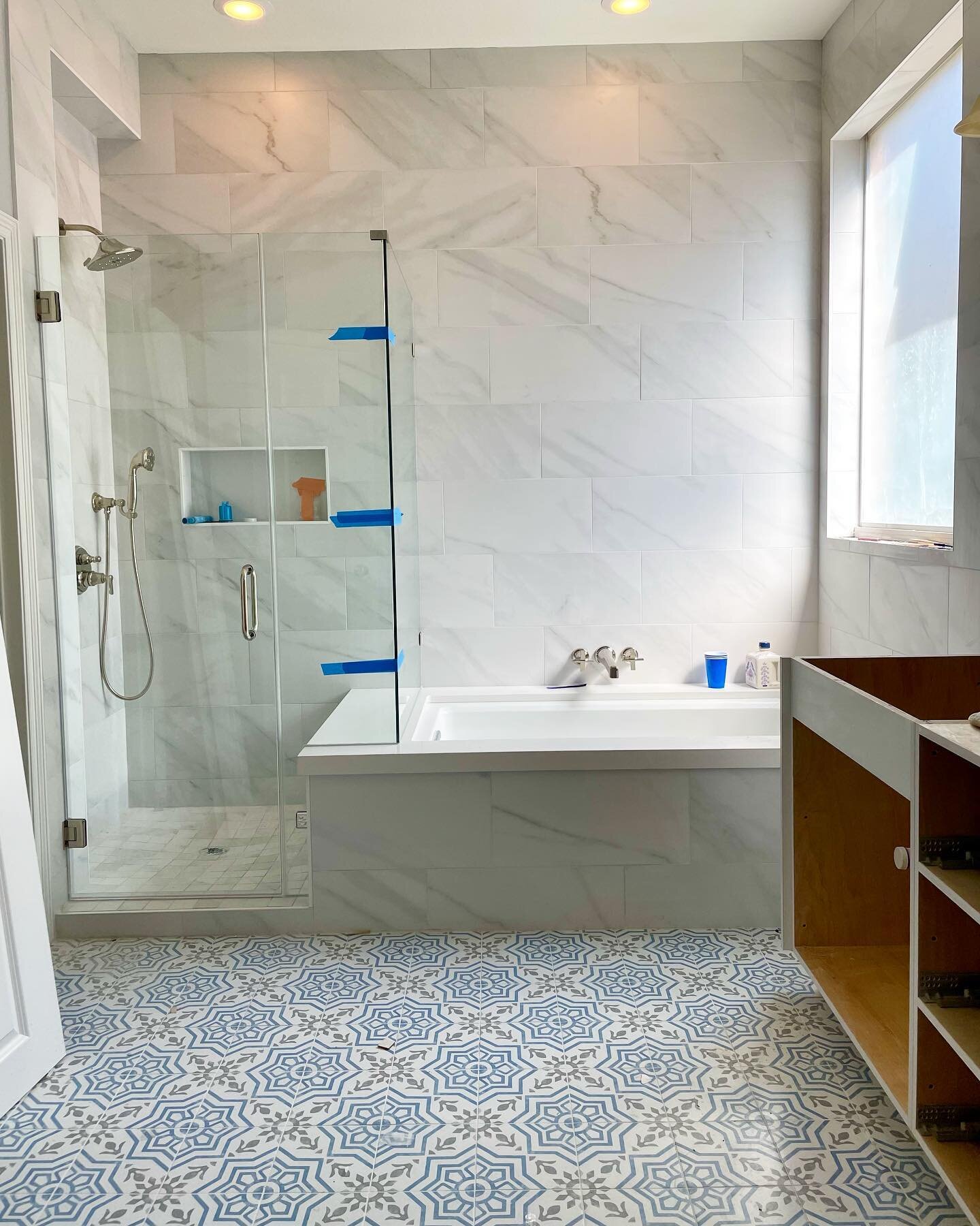 Hiring a good designer is the fastest, most direct path to remodel success.

I&rsquo;m so proud of this bathroom 💙 This shows the progression from start to (almost) finish. 

By my second meeting, I knew which direction to take the bathroom concept.