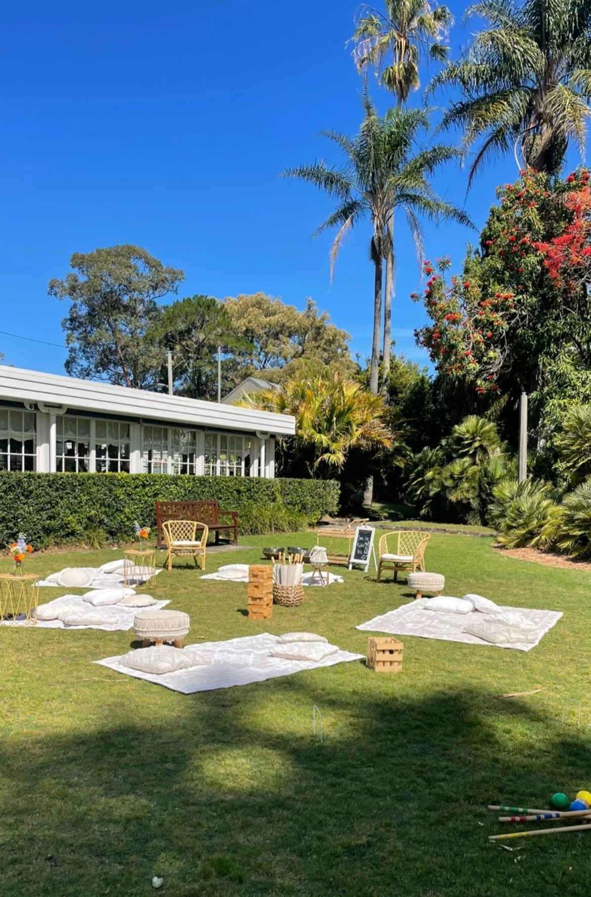 Relaxed luxury picnic setup