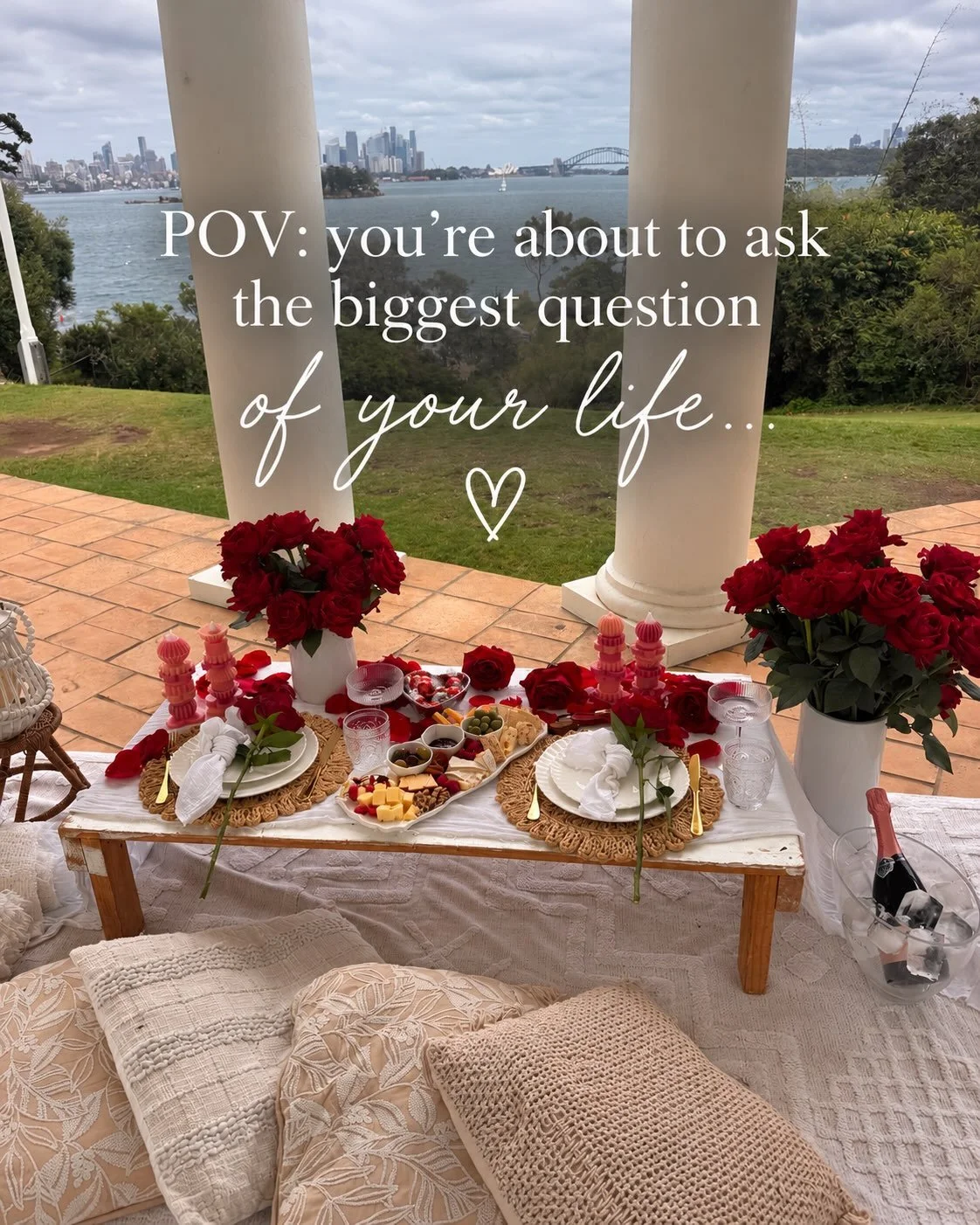 When you&rsquo;re about to ask the biggest question of your life, the setting matters.

Insanely beautiful red roses by @ivylanefloral 
Bespoke candles to suit the theme by @waxstaxcandles 

Every detail was chosen to say exactly what words sometimes