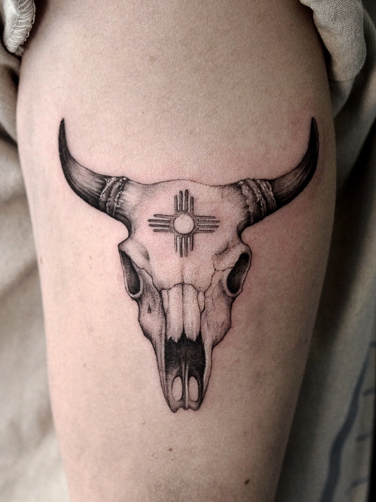 Bull Skull for Cholla
Had a blast incorporating my client’s Native American Heritage within this piece by engraving a Native American sun within the front. Thanks again for the trust and Happy Birthday !!!
#bullskull #skulltattoo #inked #ta