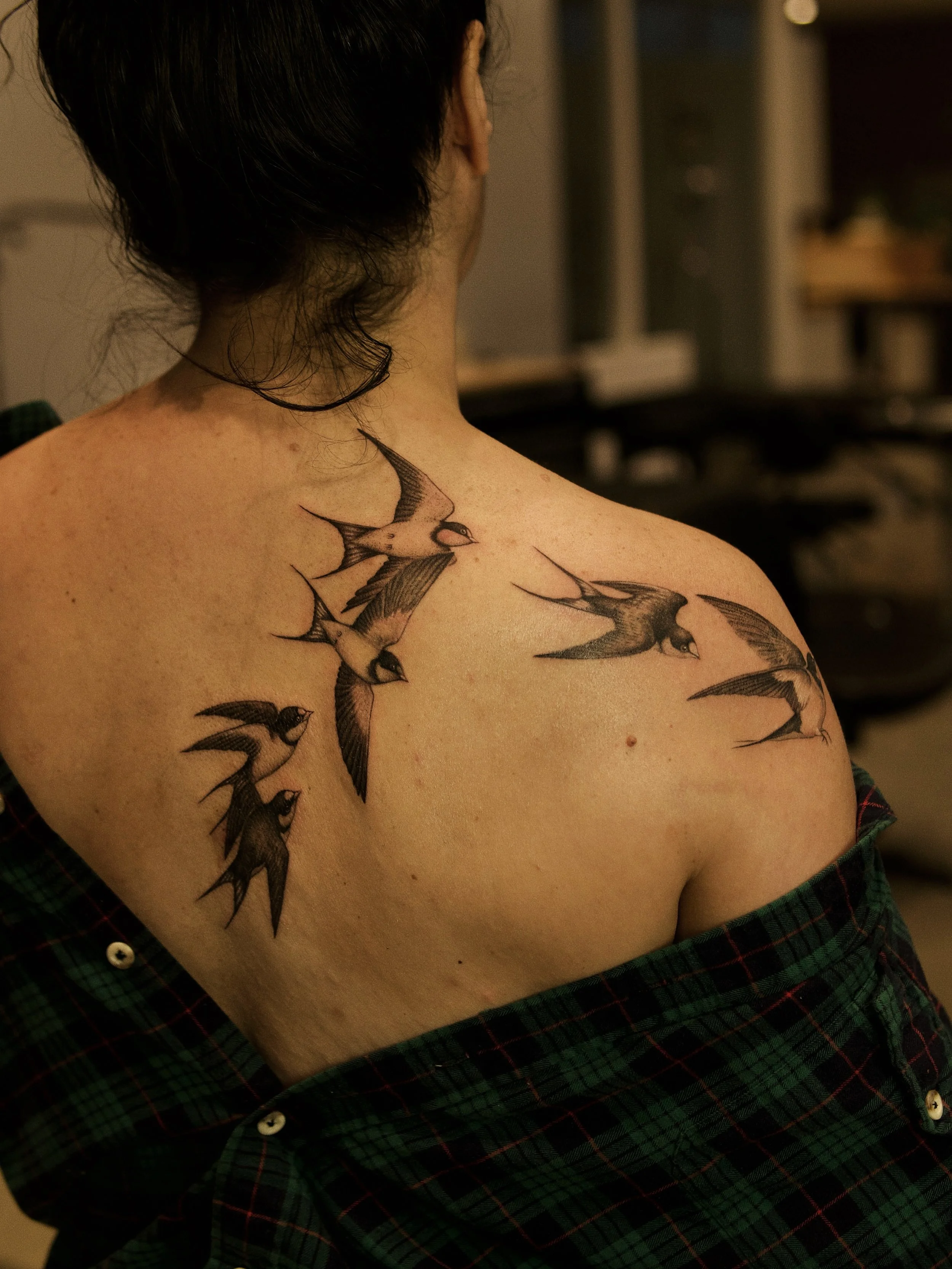 Journey Birds

Half of the 12 swallows on Professor V to honor the 60,000 nautical miles sailed during their studies and adventures. Such a beautiful and fun piece to pay homage to the vintage meanings of swallows.

Excited for the next projects and 