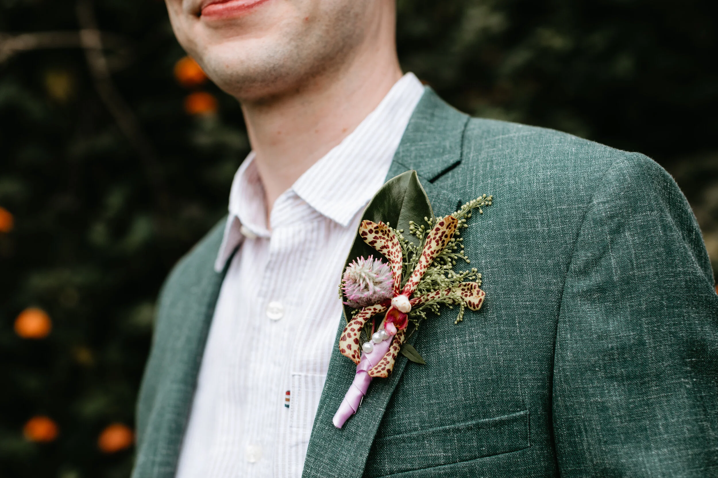 Floral Styling by Clare Ridgway Bridal Flowers Boutonniere Button Hole Photo by Miranda Stokkel