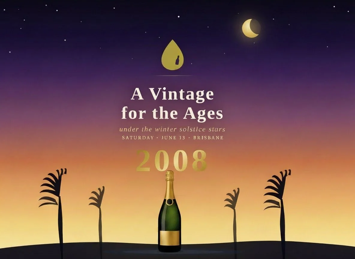 2008: A Vintage for the Ages

As the last light fades over Brisbane,  and the evening air turns to silk, join us for an intimate celebration of one of the finest vintages the Champagne region has ever known.

Send us a DM or email us at hello@goughan