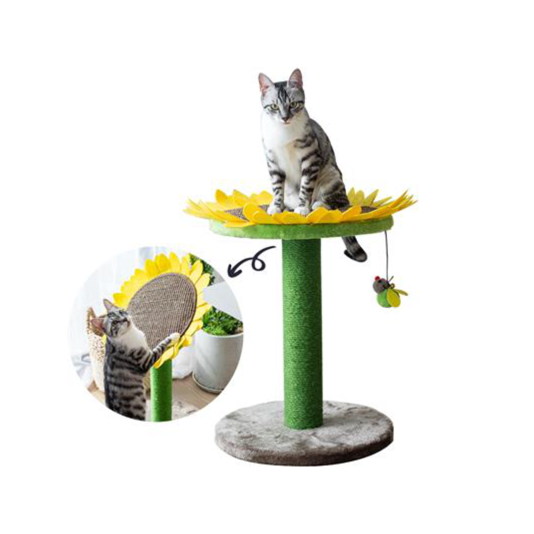 Cat Tree Scratching Climbing Post Activity Sisal Bed Toys Scratcher Tower UKED 