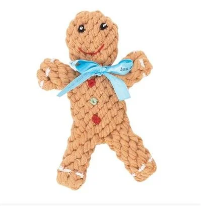 Jax & Bones - George the Gingerbread 6" Dog Rope Toy