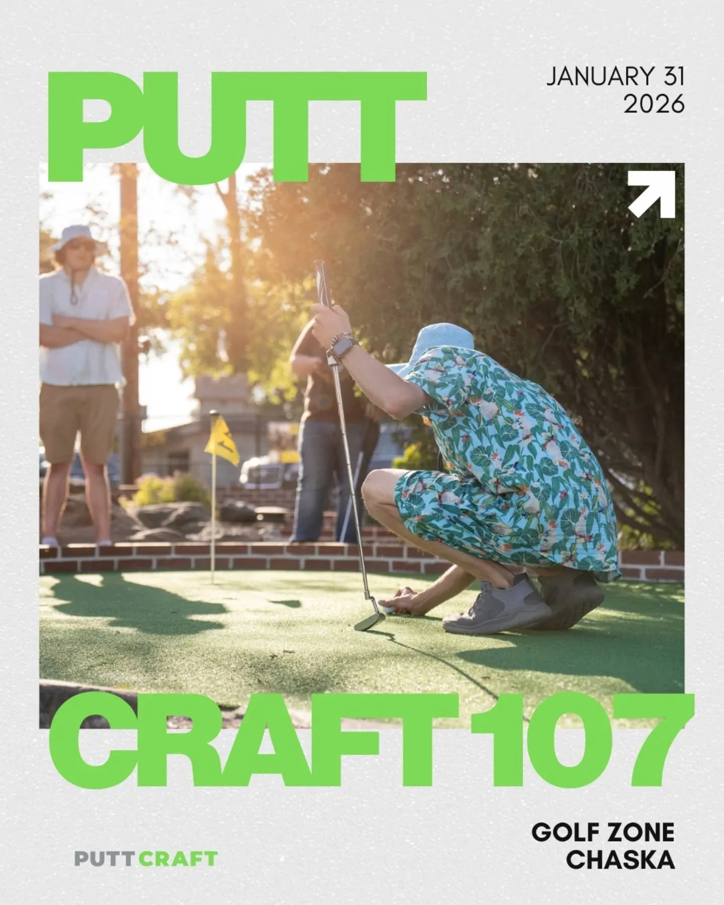 Saturday January 31st: our first trip to Golf Zone this season and our 19th and 20th events at Golf Zone overall. The open/open double header begins at 11am.

Register today at puttcraft.com