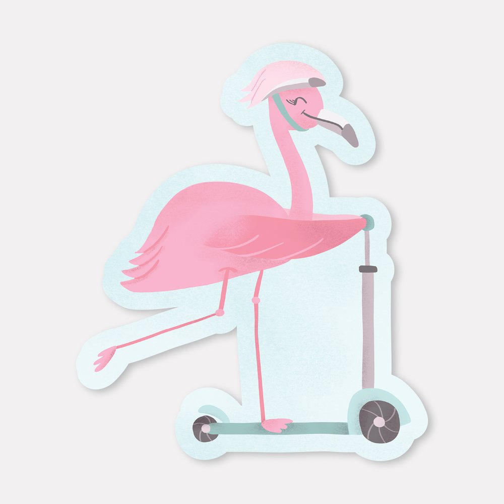 PaperPie. Little Stickers Flamingos