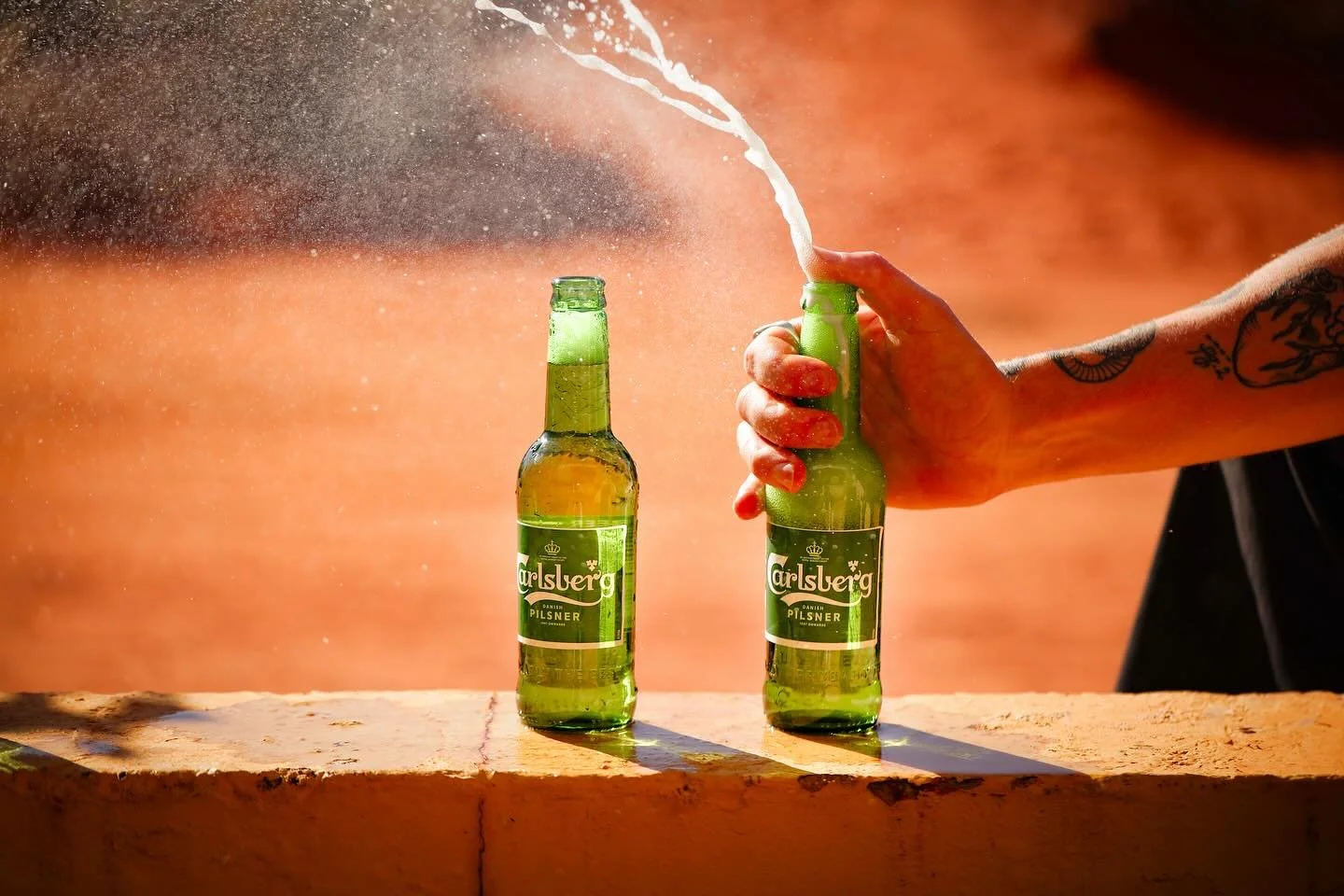 Ice cold Pilsner meets sun-drenched afternoon. Recent work with @carlsbergaus