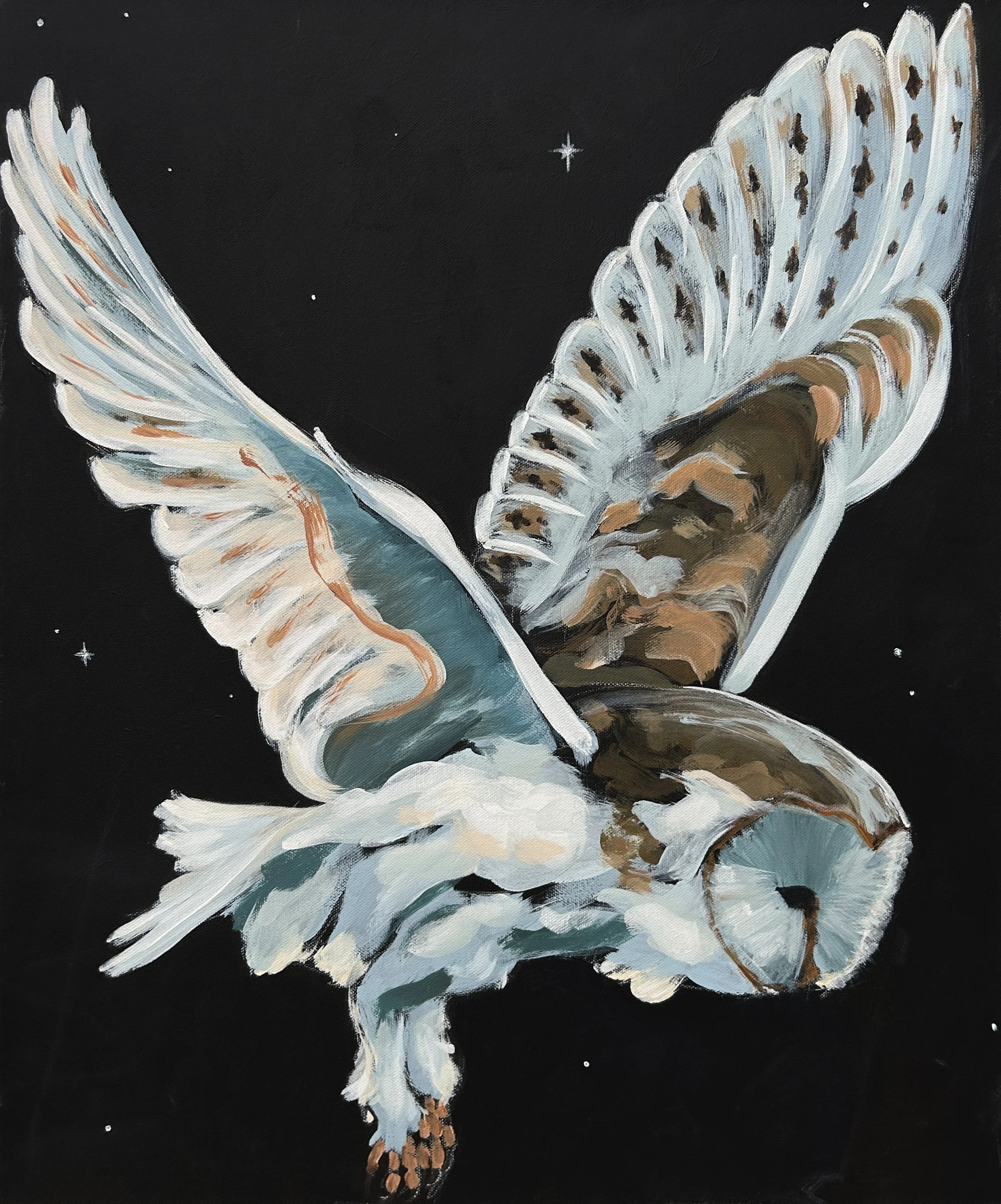 'The Messenger', 20” x 24”, Acrylic on Canvas, 2025 - Available