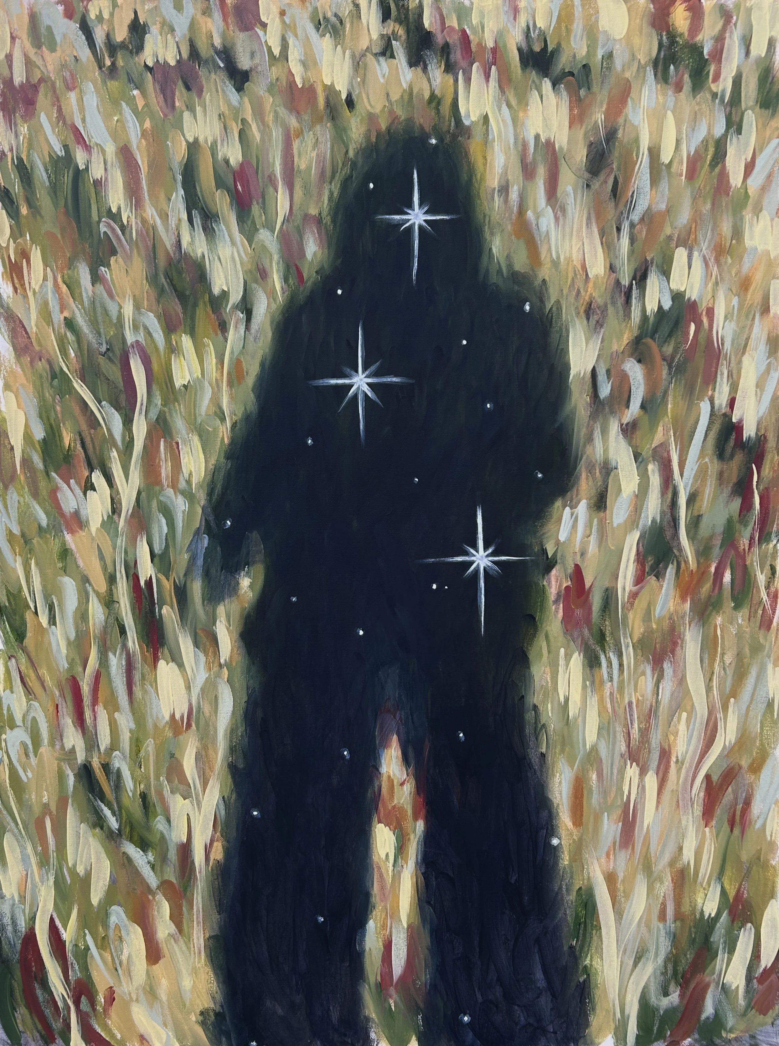 'The Mark We Leave', 30” x 40”, Acrylic on Canvas, 2025 - Available