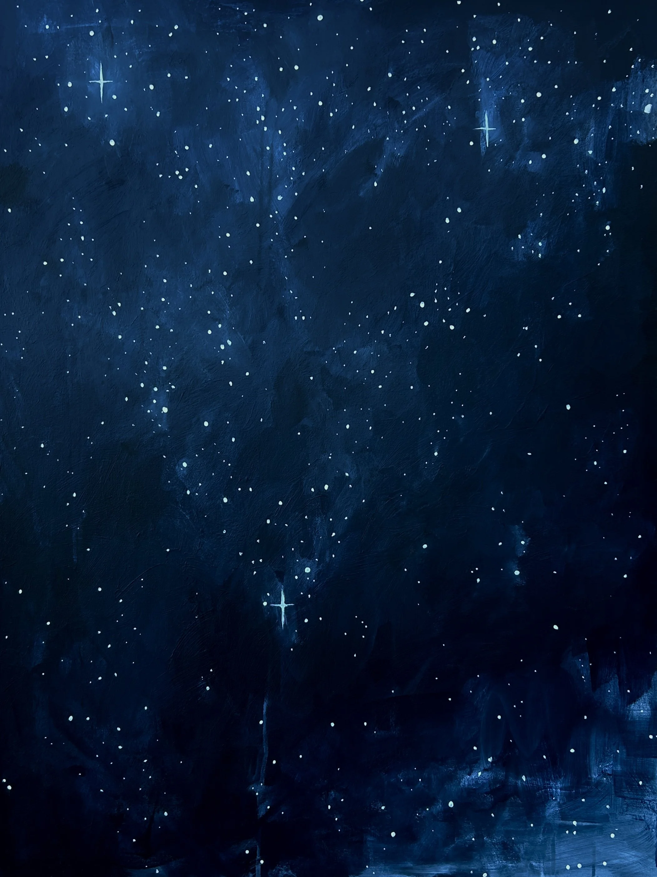 'Stargazer', 30” x 40”, Acrylic on Canvas, 2025 - Available