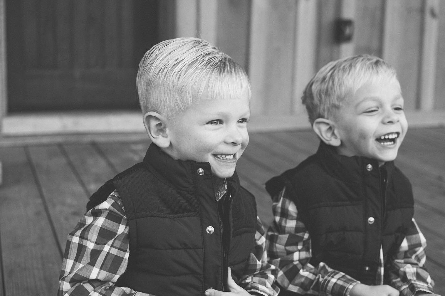 Brothers :: From the archives - twin brothers, taken way back in 2015, with a new edit. I feel like you can hear the laughter in this photo, I wish I could remember what was so funny, it must have been someone pulling a funny face to get a reaction ?