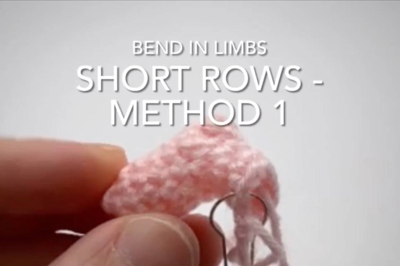 How to Crochet a 90 Degree Bend in Amigurumi (Using Short Rows)
