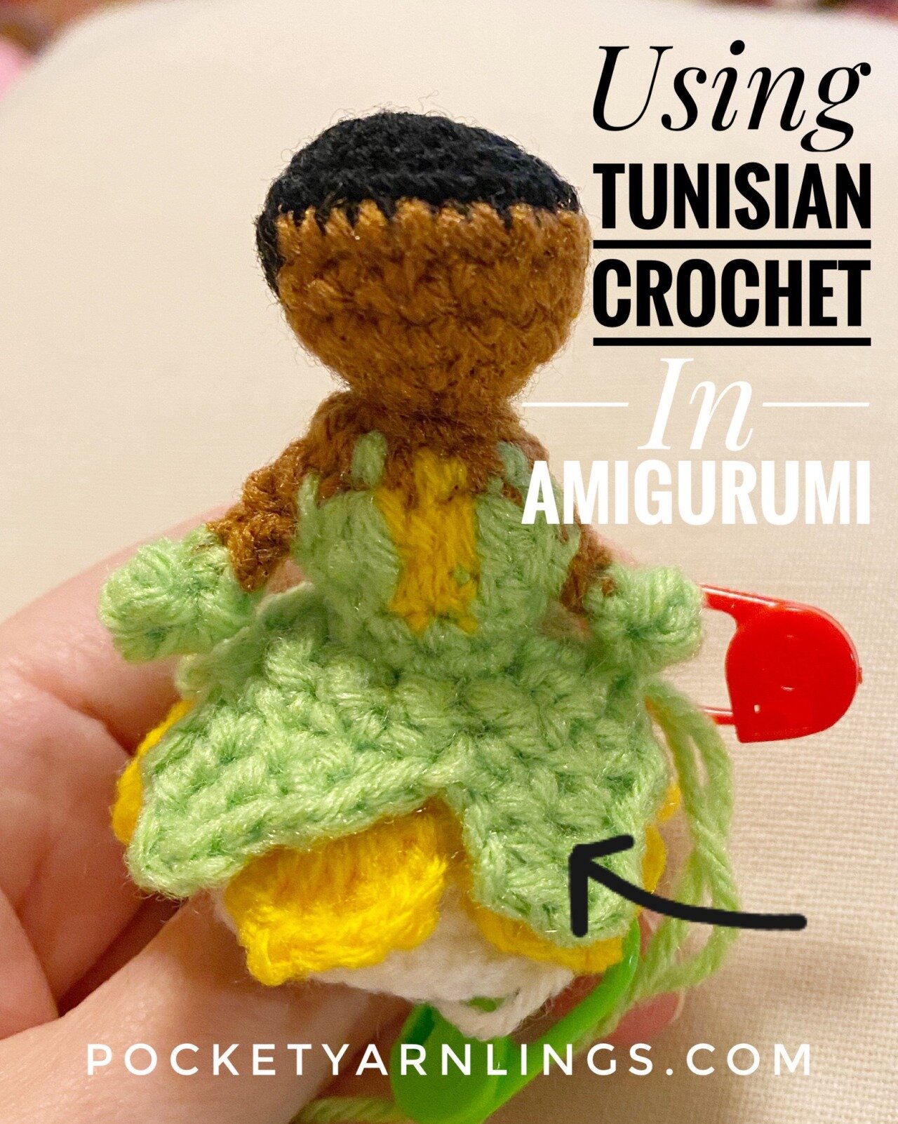 Tunisian crochet in the round (Magic Loop) 