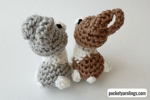 Crochet Rabbit Backside Free Bunny Crochet Pattern — Pocket Yarnlings — Pocket Yarnlings