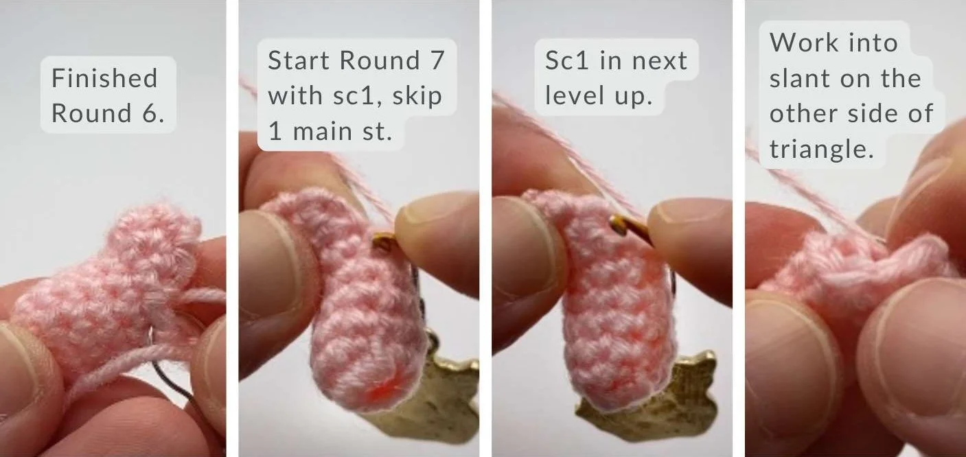 step 4 crochet short rows