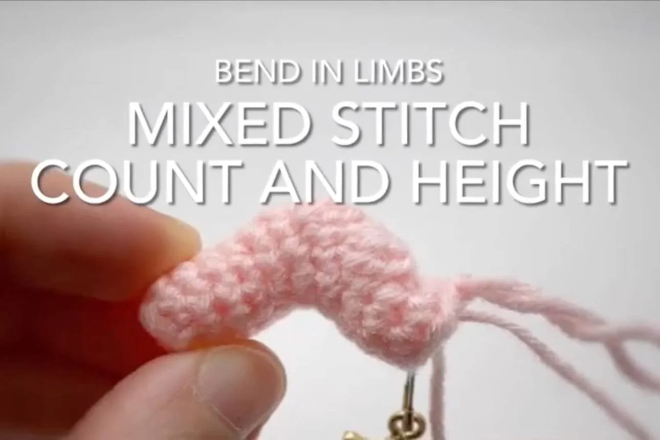 How to Crochet a Curved Tube in Amigurumi (Using Stitch Height for Stronger Curves)