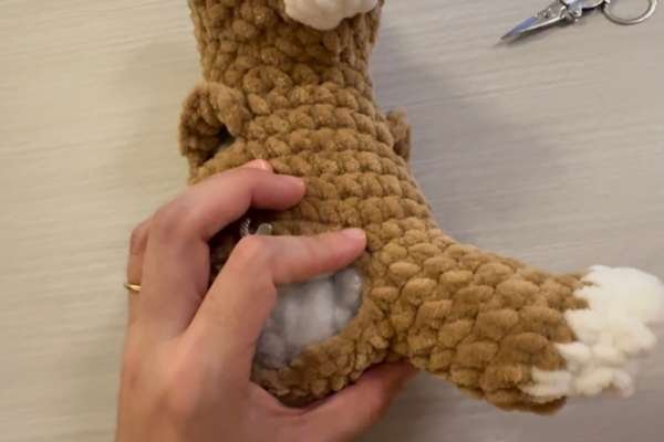 crochet cow leg