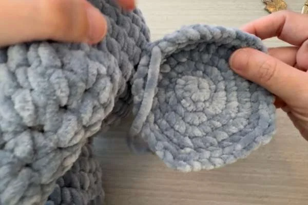 crochet elephant amigurumi ear