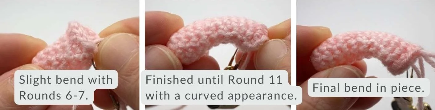 crochet bends using flo and blo