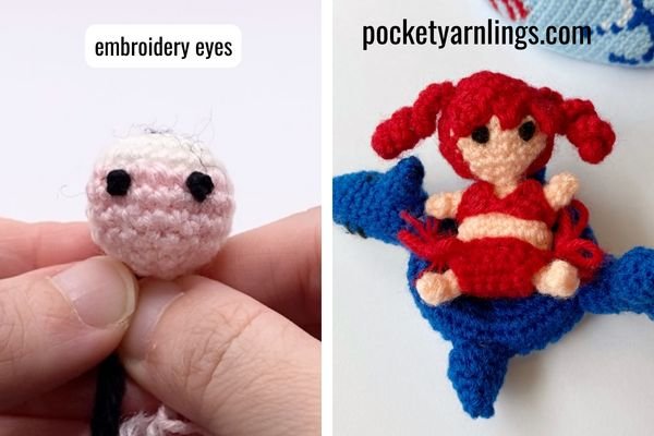 Making felt eyes is easy and an awesome seller! #crochet