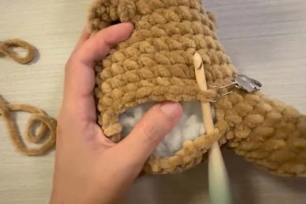 crochet cow leg no sew