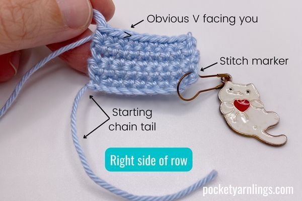 8 effortless ways to tell Which side of yarn is Right side in Crochet —  Pocket Yarnlings — Pocket Yarnlings
