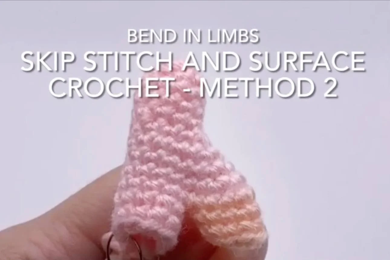 How to Crochet a Steep Uneven Bend in Amigurumi (Asymmetrical Split Method)