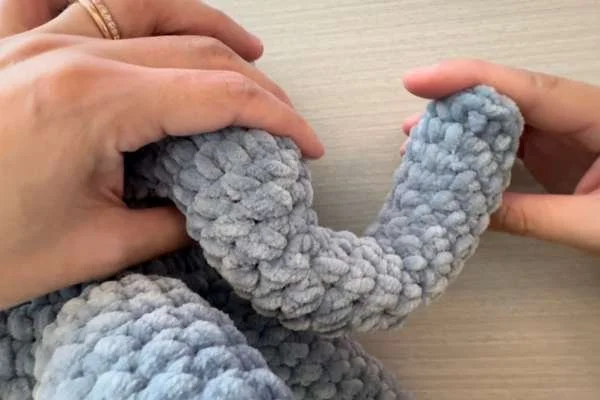 crochet elephant amigurumi trunk
