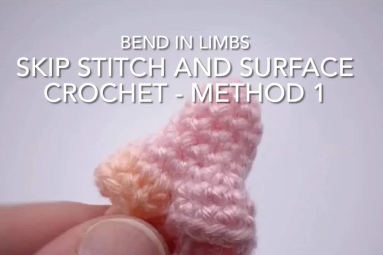 How to Crochet a Steep Bend in Amigurumi (Symmetrical Split Method)