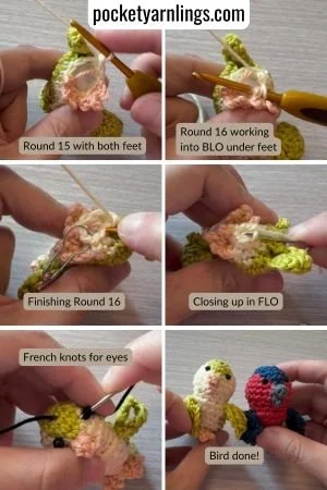 Free Crochet Bird Amigurumi Pattern — Pocket Yarnlings — Pocket Yarnlings