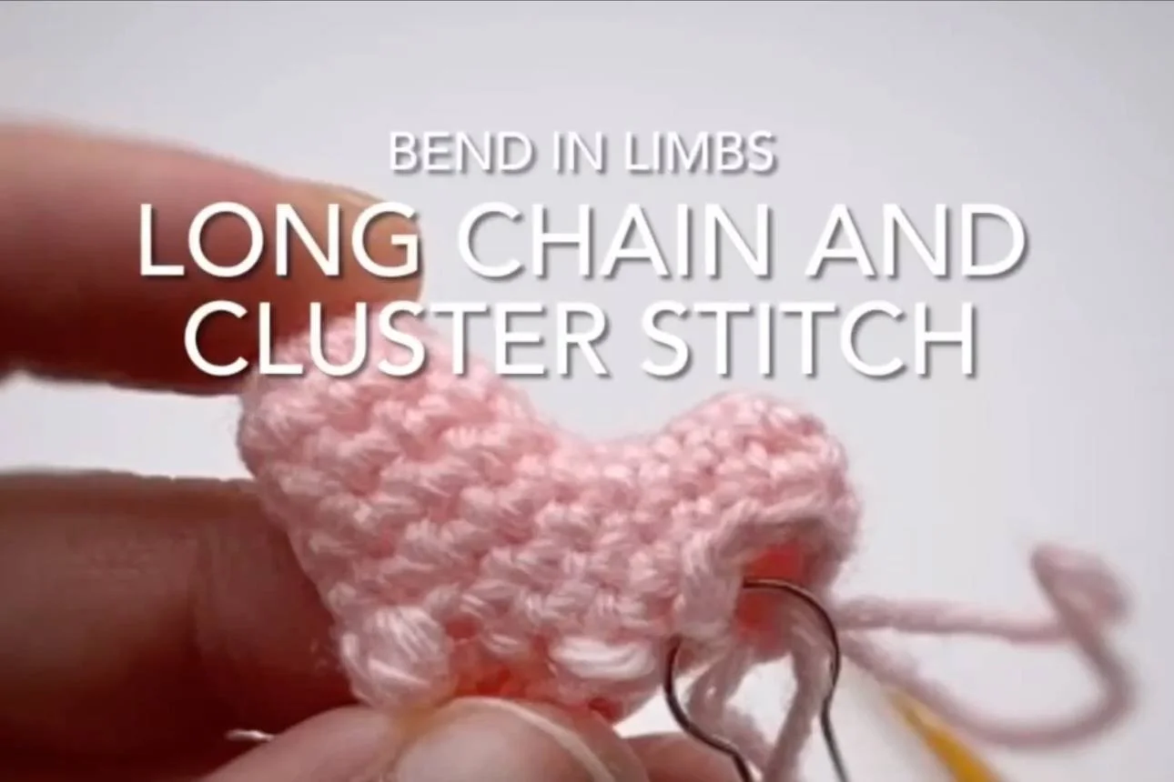 How to Crochet a Sharp Angle in Amigurumi (Chain and Cluster Stitch Method)