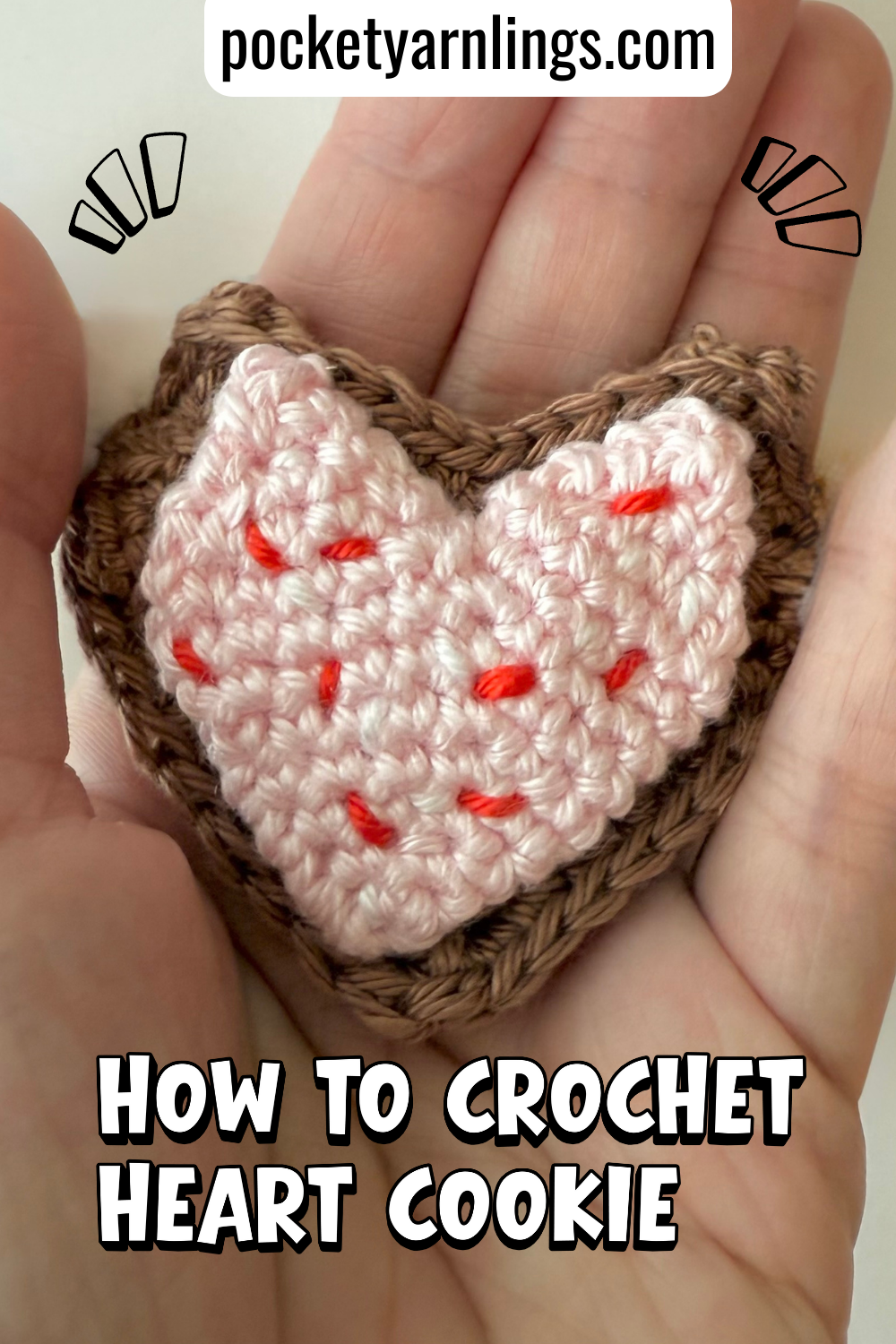crochet valentine cookie