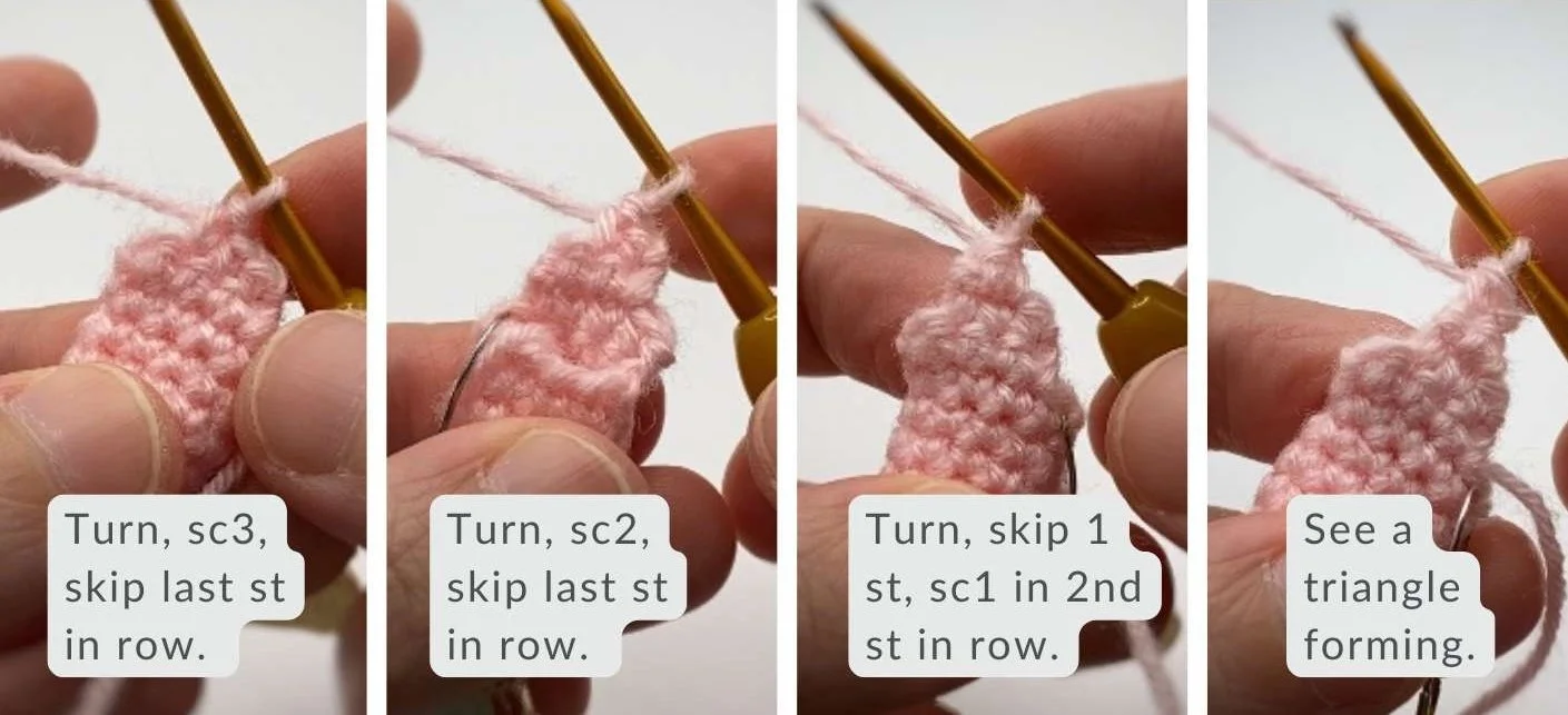 step 2 crochet short rows