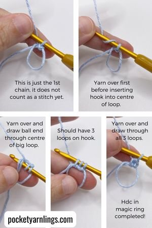 The Easiest Way to Crochet Magic Ring  Slow Tutorial for Beginners 