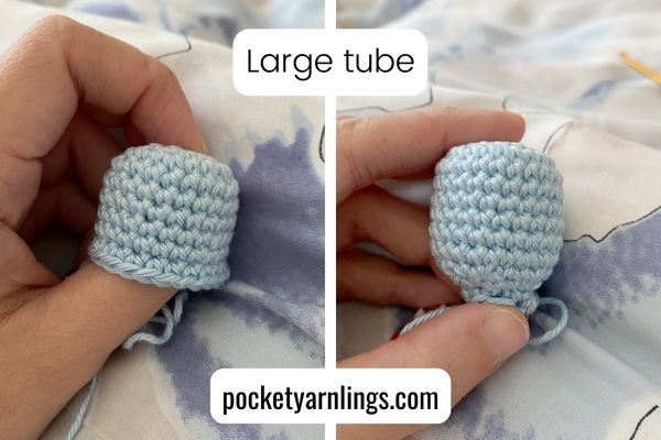 How to connect tube yarn without sewing in crocheting