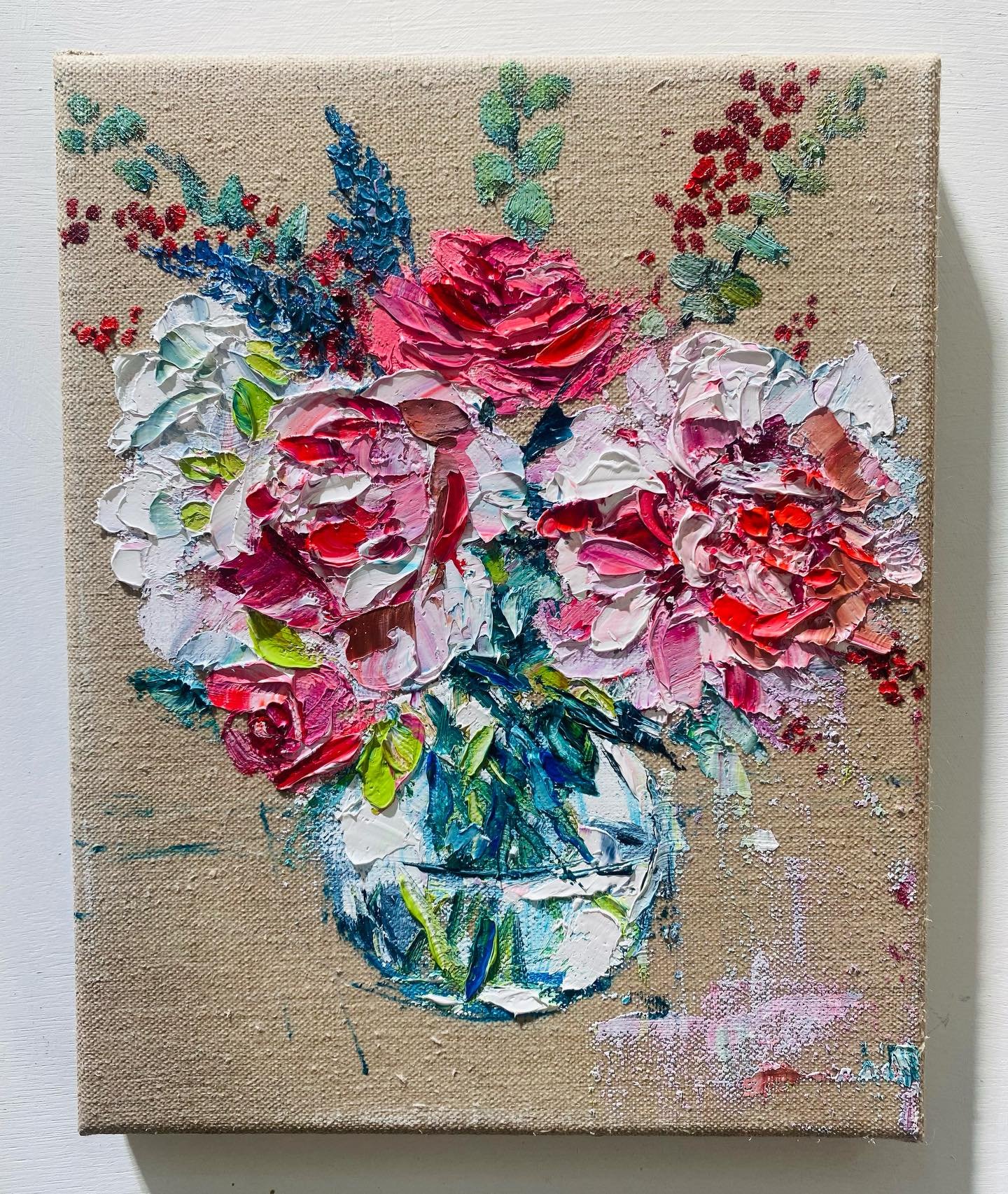 NEW painting! &ldquo;Thinking of You&rdquo;
8x10 inch oil on Belgian linen 

available for purchase on AgnesKokotstudio.com
#agneskokotfloralsonbelgianlinen