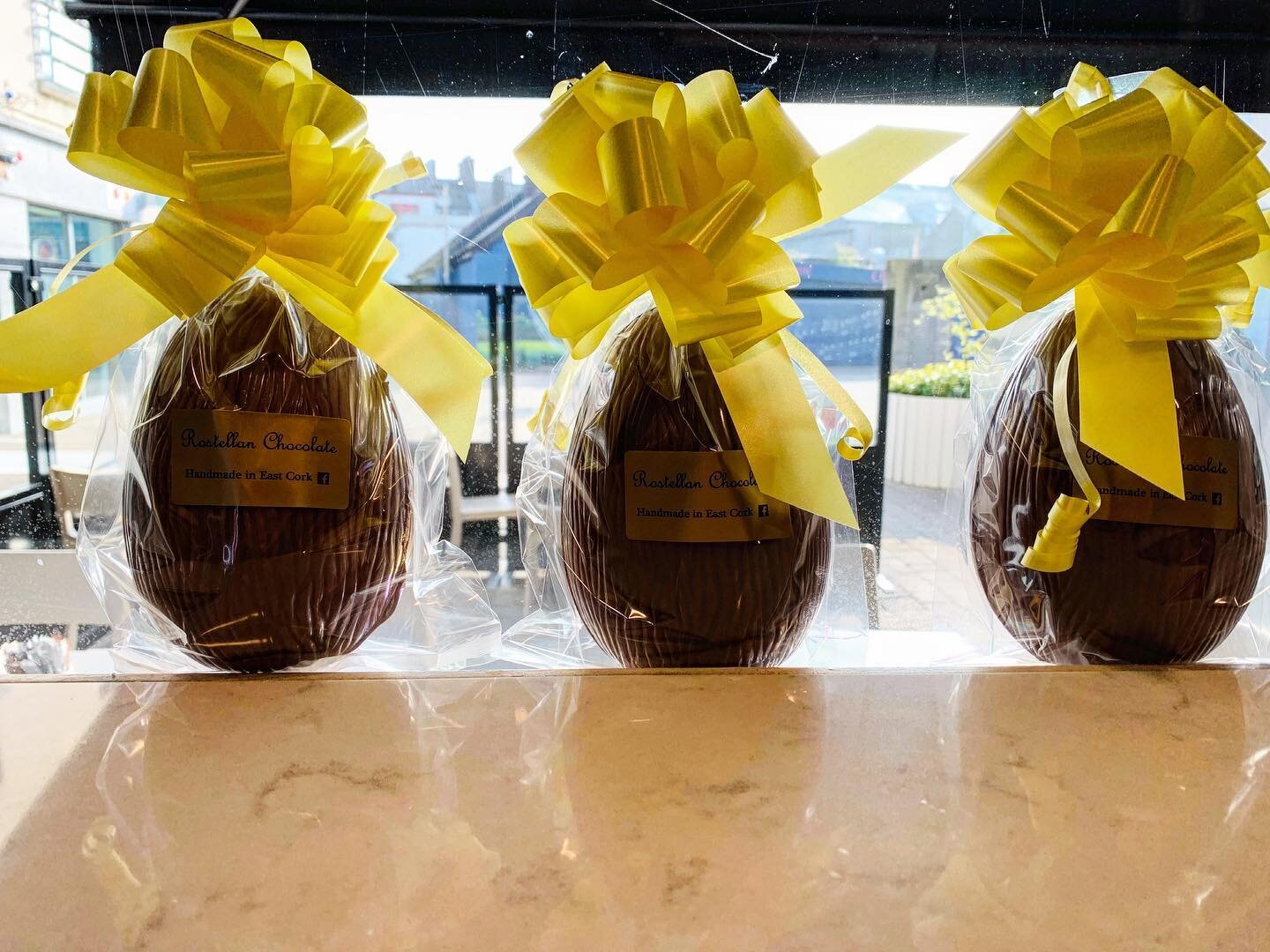 We have a limited supply of @rostellan_chocolate Easter Eggs - Handmade locally by Peter in Rostellan these are a must have gift this Easter . #easter #eastereggs #localirishfood #shoplocal #midleton #eastcorkfood