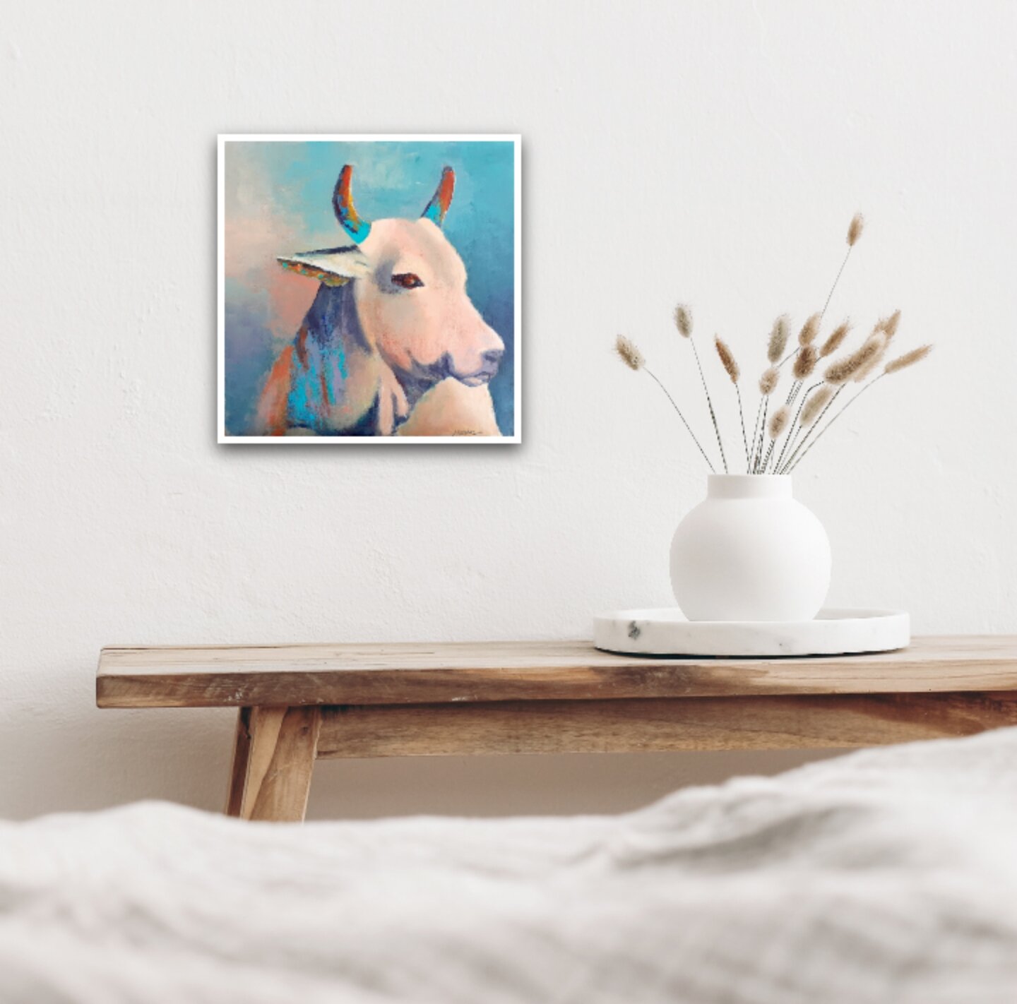 Cow oil painting.