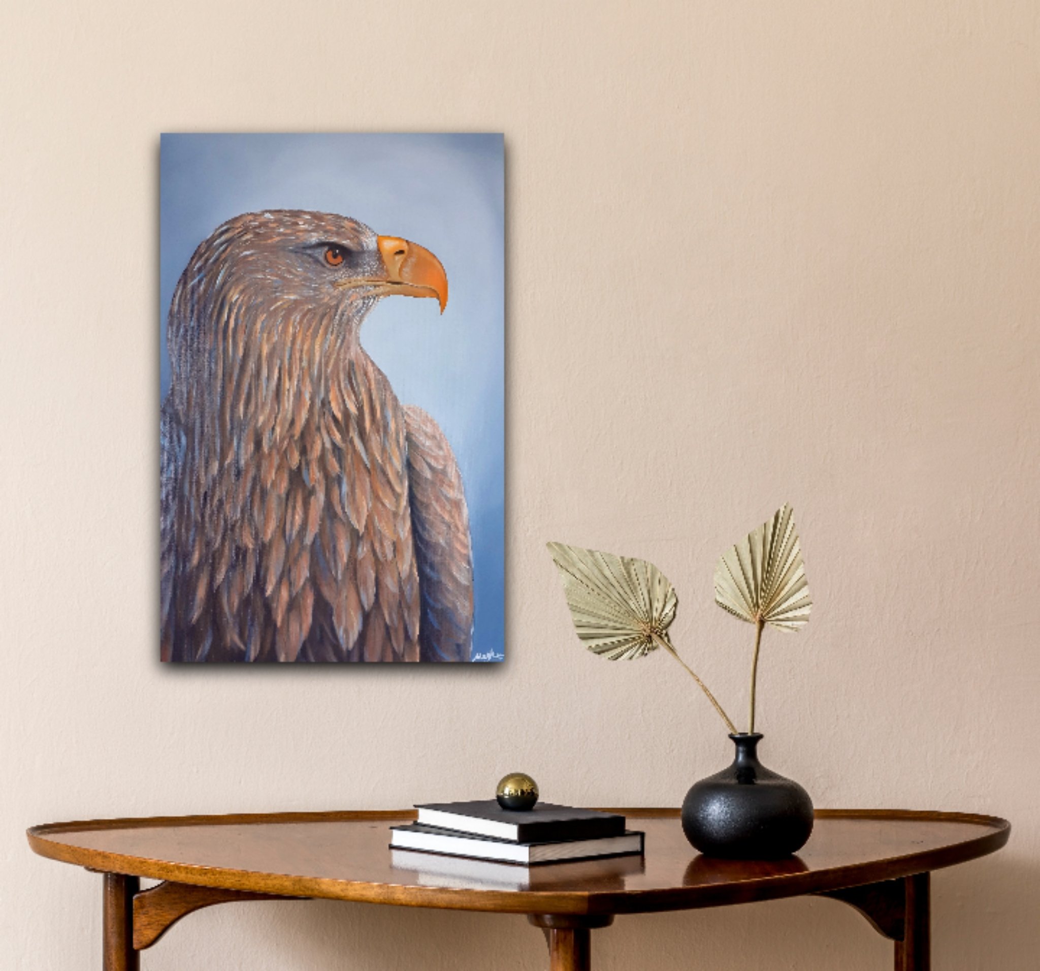Golden eagle painting.
