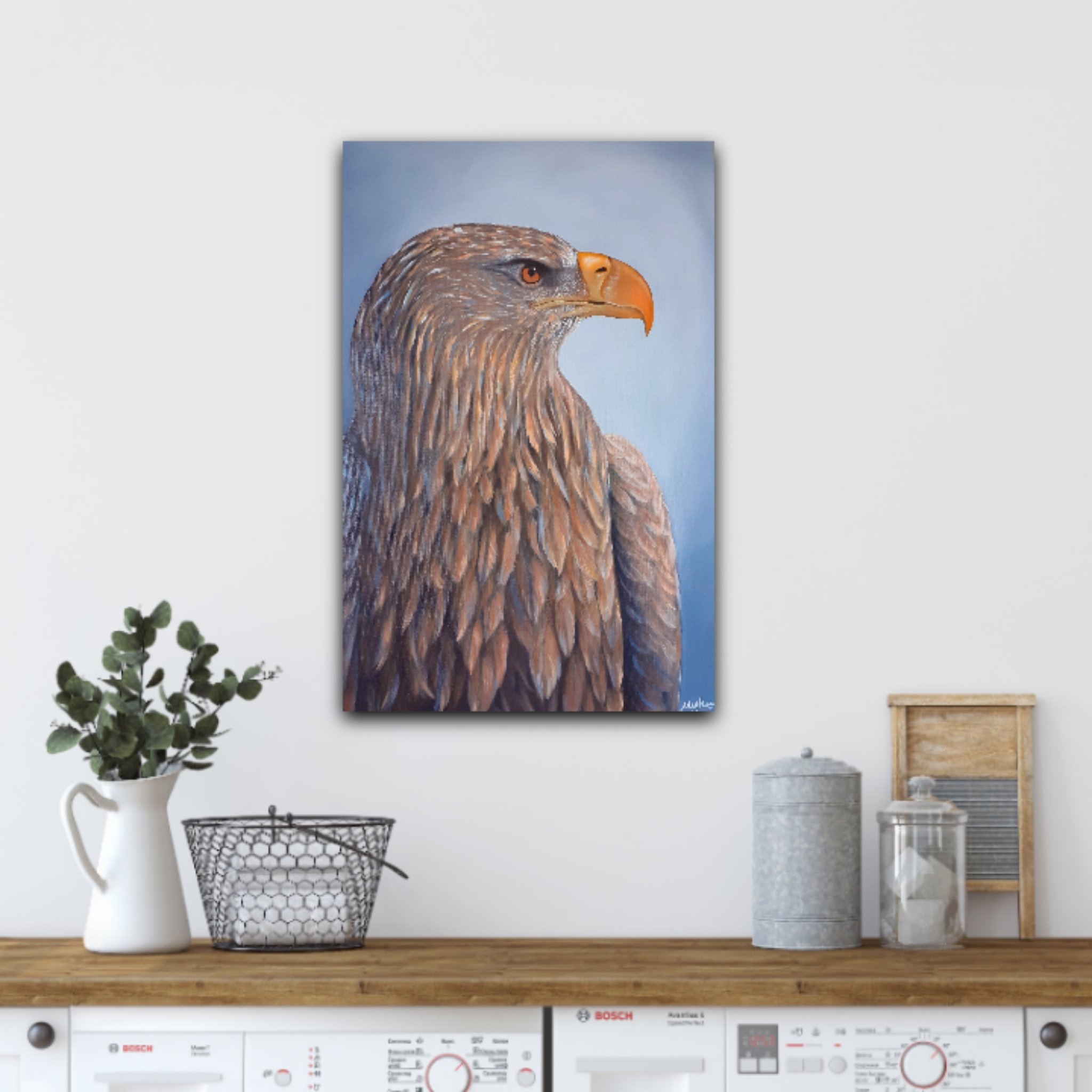 Golden eagle painting.