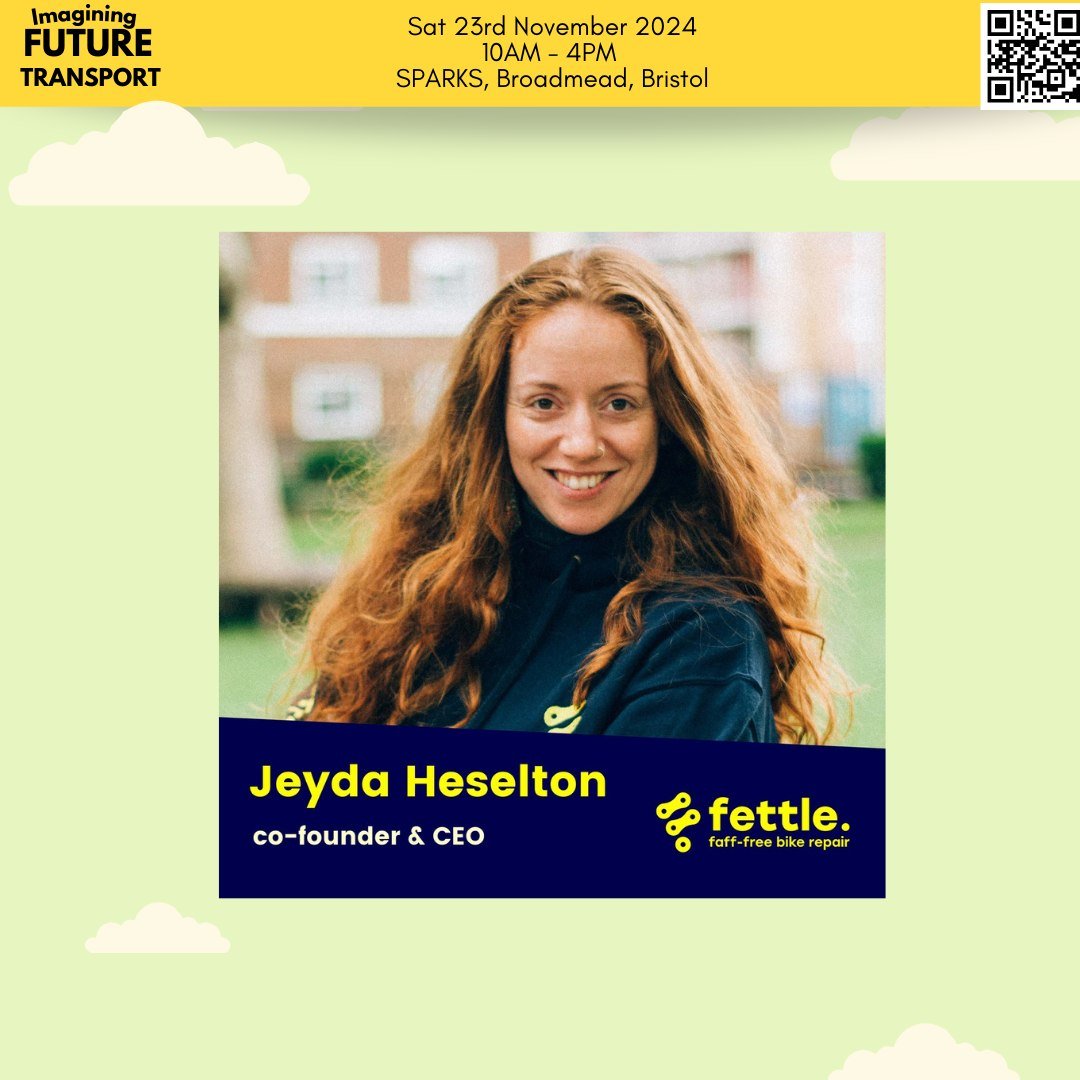 🚆 Imagining Future Transport - Join Us for a Day of Inspiration and Innovation! 🚲

Don&rsquo;t Miss Fettle&rsquo;s Keynote at 10:30 AM! 🚴&zwj;♂️
Catch Jeyda Heselton, CEO of @fettlebike , as she delivers an exciting keynote on how cargo bikes coul